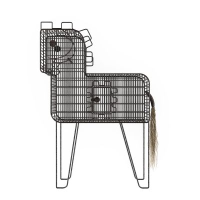 现代流行雕塑鸟笼马造型铁艺鸟笼