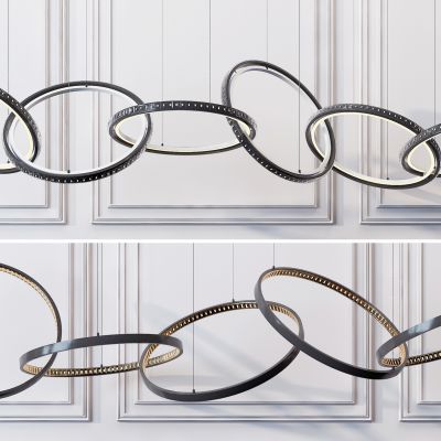 现代圆环金属吊灯