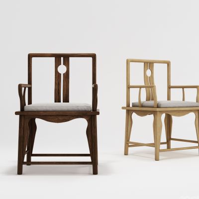 中式古典红木实木家具椅子官帽椅单椅