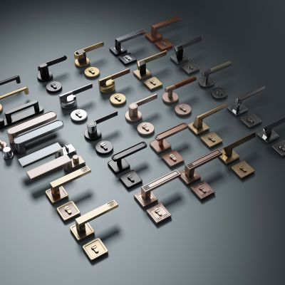 新中式五金门锁门把手拉手门锁