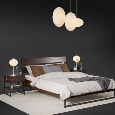 宜家木质床双人床