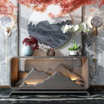 新中式端景柜台