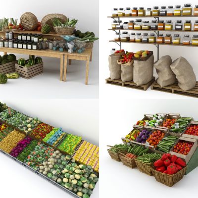 生鲜超市蔬菜水果货架