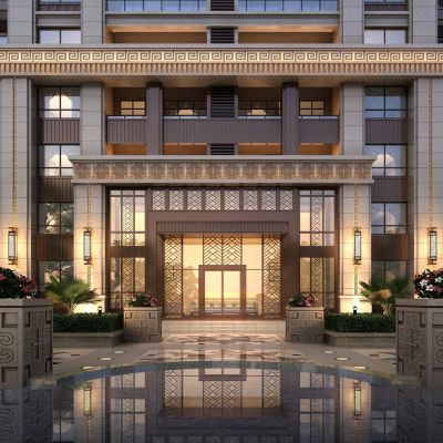 简欧住宅入口门头