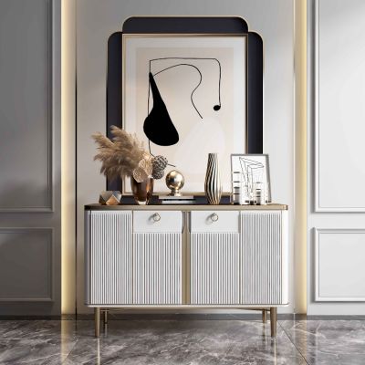 轻奢边柜摆件组合餐边柜现代边柜挂件摆件装饰品