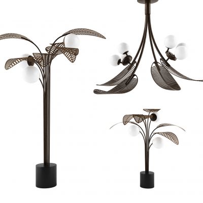 东南亚树叶造型落地灯吊灯景观灯