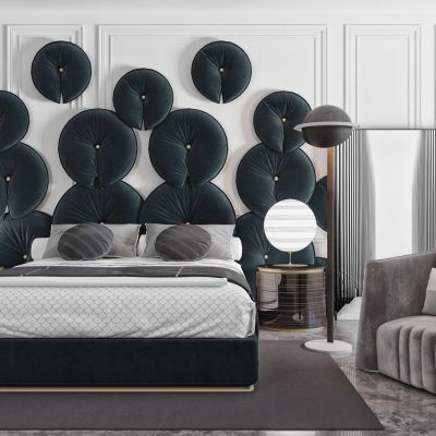 双人床品组合床头柜