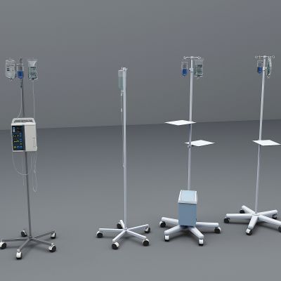 现代医疗设备输液架组合