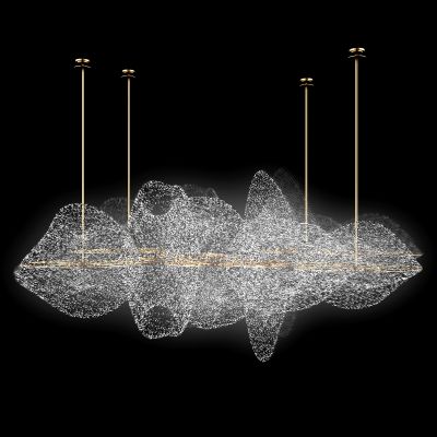 新中式异形水晶吊灯