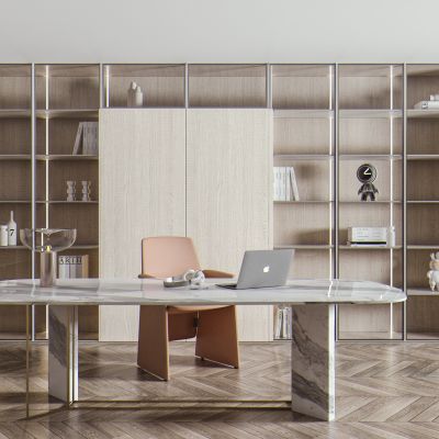 轻奢书房书桌椅