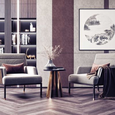 新中式现代休闲椅