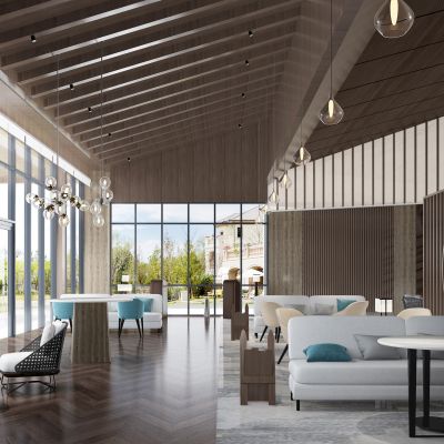 新中式售楼处洽谈区