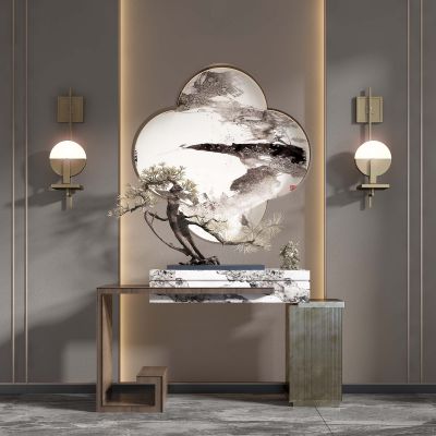 新中式玄关端景台玄关台