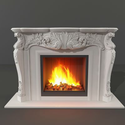 欧式法式雕花壁炉