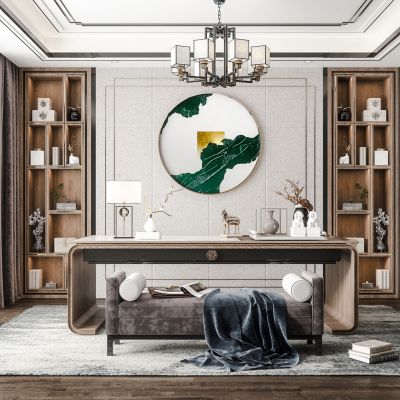 新中式书房茶室