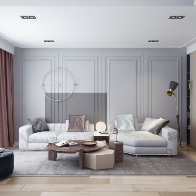 现代简欧式客厅