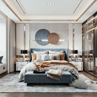 轻奢简欧式主卧室