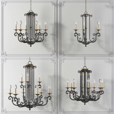 美式欧式法式金属铁艺吊灯