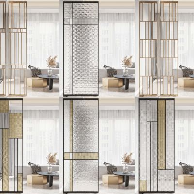 贴图现代玻璃隔断
