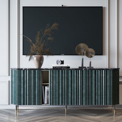 轻奢简欧式玄关柜电视摆件组合