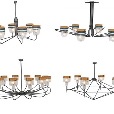 北欧工业风金属铁艺吊灯
