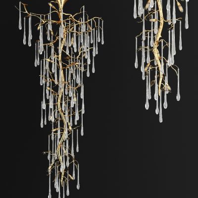 现代大型树枝造型水晶吊灯