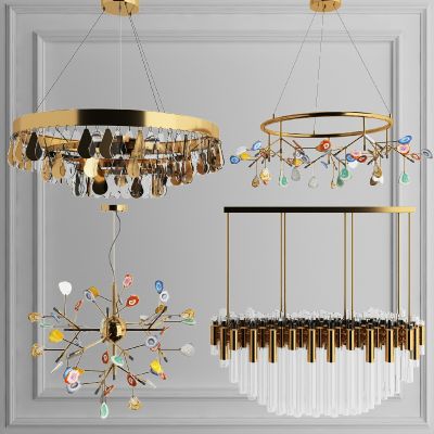 现代欧式金属水晶吊灯