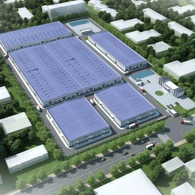 现代工业厂区厂房