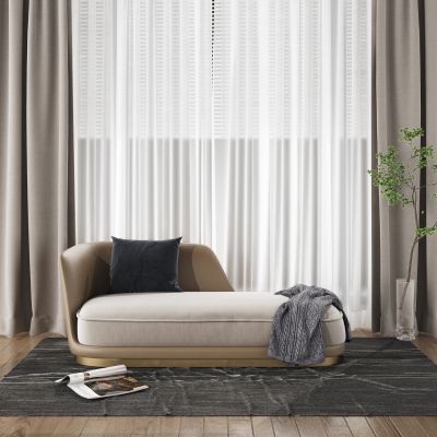 布艺窗帘贵妃椅