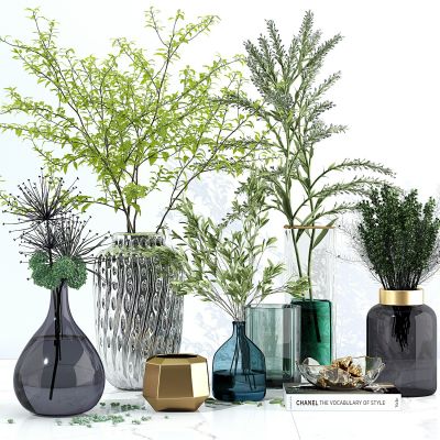 玻璃花瓶花卉摆件组合