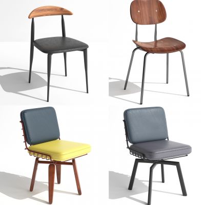 北欧单椅餐椅组合