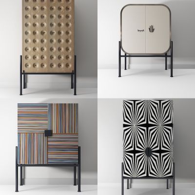 北欧现代欧式新中式装饰柜边柜