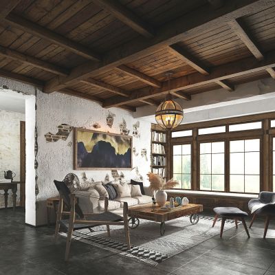 自然风民宿乡村客厅