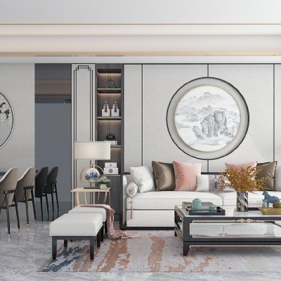 新中式客厅餐厅