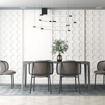 现代编织餐桌椅