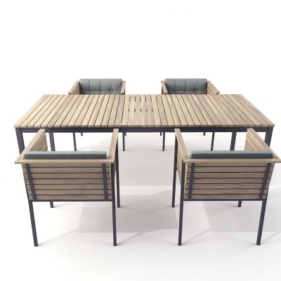 室外户外实木餐桌椅