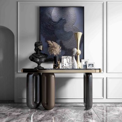 现代轻奢玄关端景台摆件组合