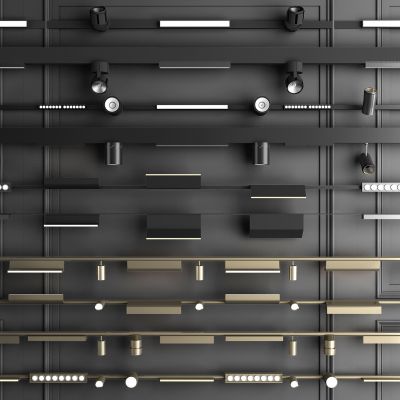 现代磁吸led轨道射灯筒灯