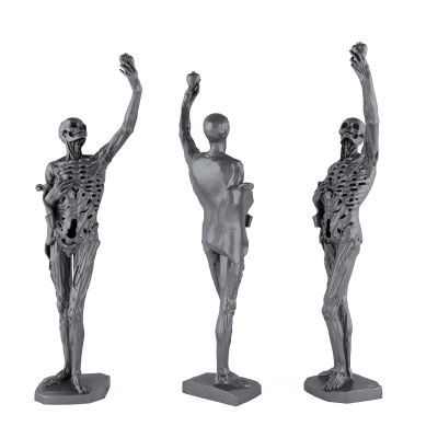 现代骷髅人物雕塑