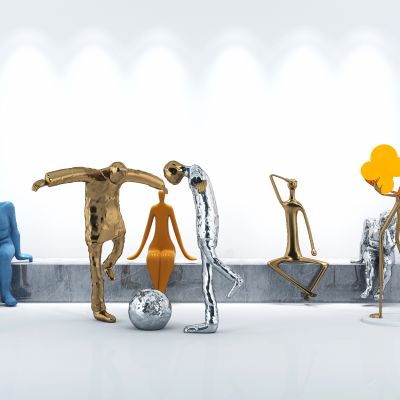 现代抽象人物雕塑雕像