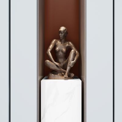 现代金属小人人物雕塑