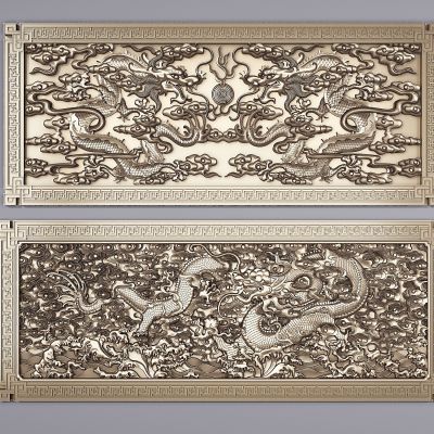 中式龙纹云纹祥云