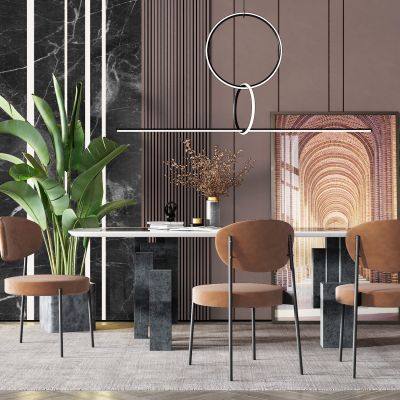 现代餐桌椅组合