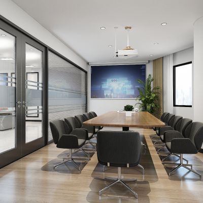 现代办公室会议室3D模型