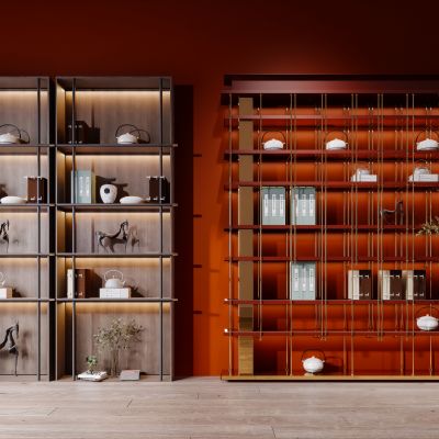 新中式现代简约轻奢书柜