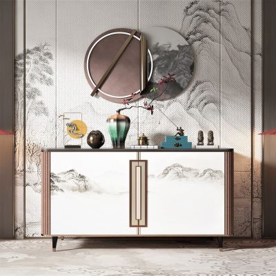 新中式风格边柜