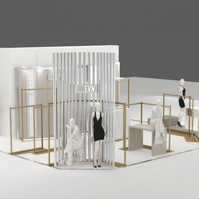 商场中岛服装店施工图CAD