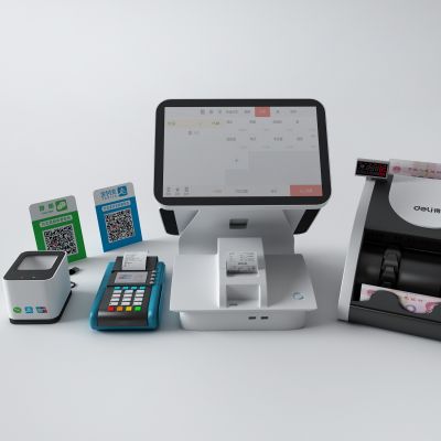 现代收银机 刷卡机 POS机 支付 微信