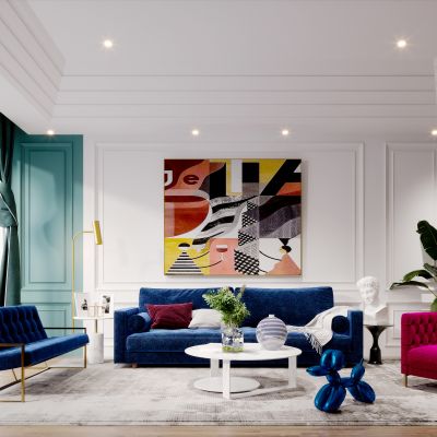 北欧现代简约轻奢客厅