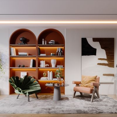 北欧现代简约轻奢休闲沙发茶几